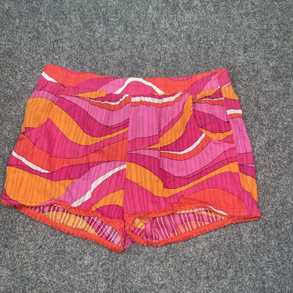 Trina Turk Pink and Orange Patterned Women Shorts